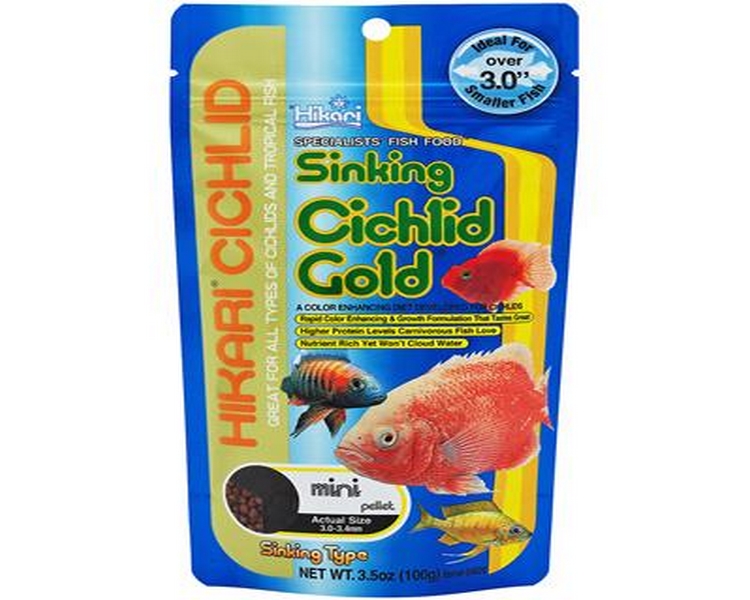Hikari Cichlid Gold Mini Sinking Pellet (3 - 3.4mm) - 100g